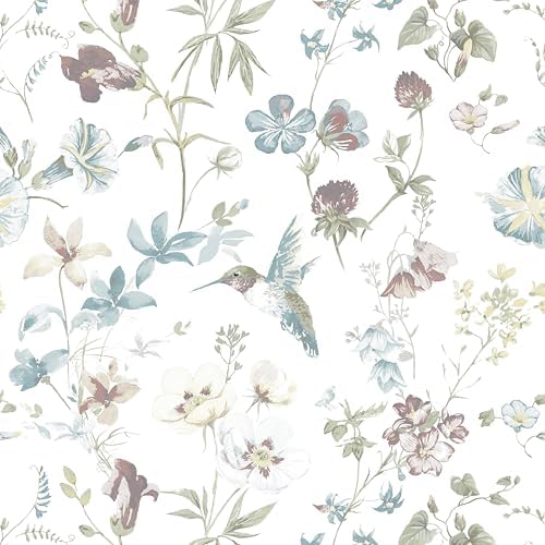 Heroad Modern Boho Peel and Stick Wallpaper Floral Cottage Wallpaper Botanical by HeroadBrand