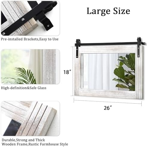 AAZZKANG Large Barn Door Mirror - Image 2