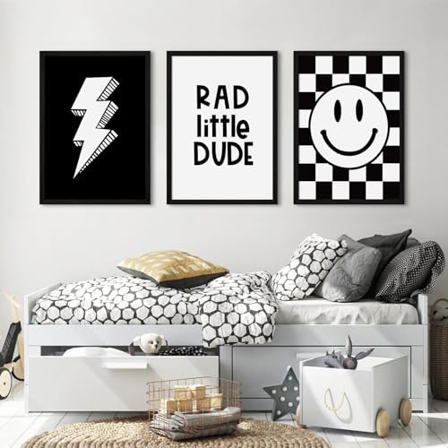 Boys Room Wall Art Decor Set of 3 Toddler Nursery Canvas Wall Art Baby Kids - Image 5