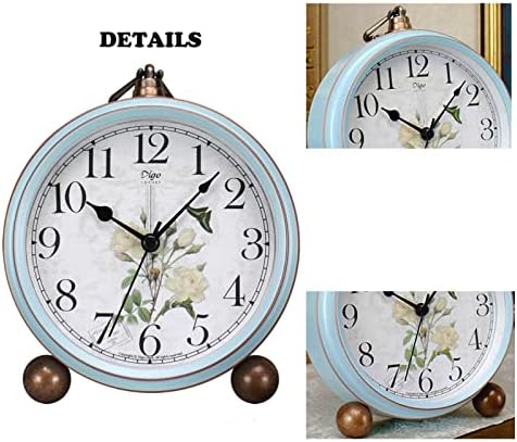 Maxspace 5.2in Desk Clock, Retro Silent Analog Clock Non-Ticking & Battery - Image 2