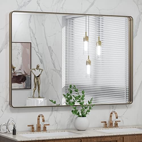 LOAAO 48"X32" Bronze Bathroom Mirror by LOAAO