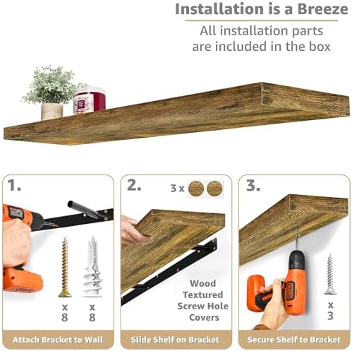 Sorbus Floating Shelves for Wall Storage - Image 4