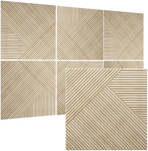 TO-TH Sound Absorbing Panels Self-Adhesive Acoustic Panel 6Pack, Rustic Oak by TO-TH