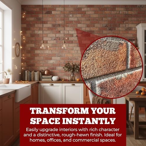K&B Panels 3D Wall Panels, Classic Brick Effect Styrofoam Wall Panelling Kit - Image 2
