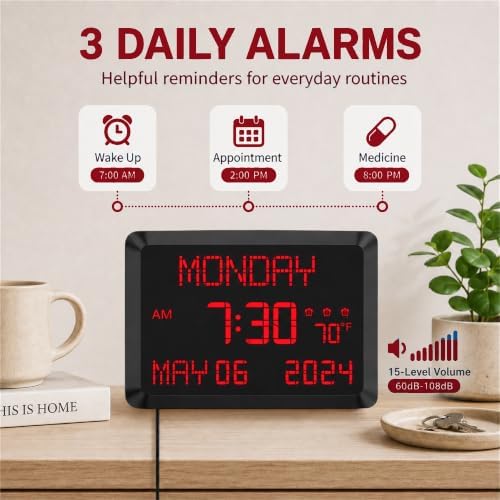 Mesqool 11.5-Inch Large Digital Wall Clock - Image 5