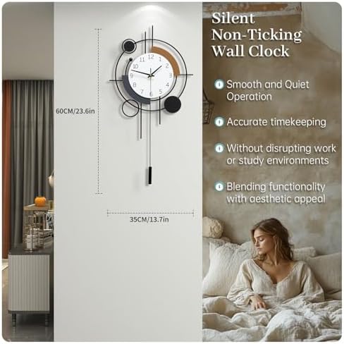 Large Wall Clocks for Living Room Decor Modern Silent Wall Clock - Image 4