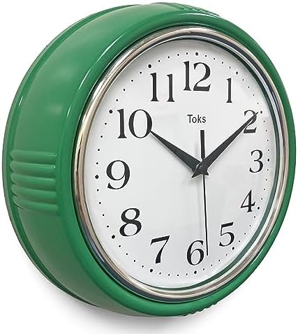 Lily's Home Retro Wall Clock, 9.5 Inch Vintage Design, Silent Non-Ticking by LilysHome