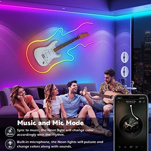 AILBTON 30Ft Neon Rope Lights, Flexible Led Rope Lights Control - Image 4
