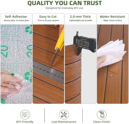 Elvone Peel and Stick PVC Slat Wood Wall Panel - Image 7
