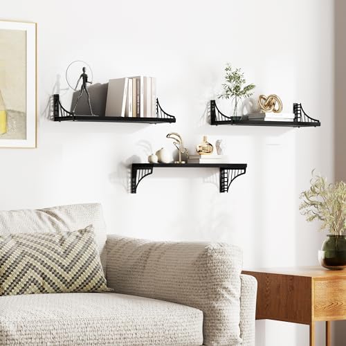 SRIWATANA Black Bridge Floating Shelves - Image 2