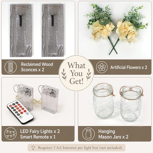 Modern Farmhouse Wall Decor Set of 2, Rustic Grey - Image 2