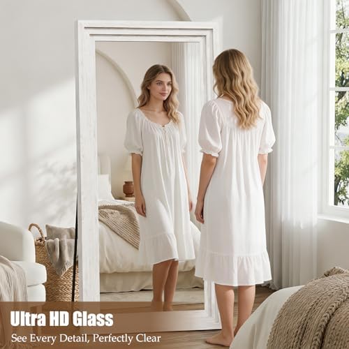Wood Full Length Mirror 71"x30", Large Solid Wood Frame Floor Mirror - Image 6