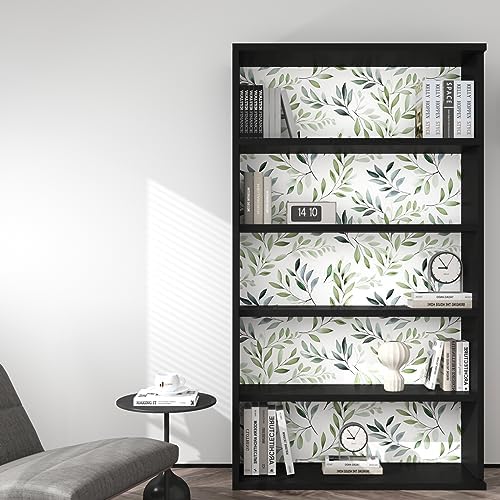 Danodoi Sage Green Vintage Leaf Peel and Stick Wallpaper 17.5" x 118" - Image 6