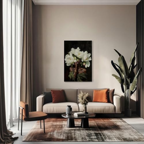 Black People Canvas Wall Art Modern Oil Painting Poster 16x24 Inch Framed - Image 2