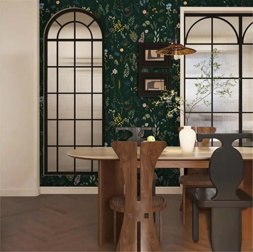 Dimoon 78.7"x16.1" Floral Peel and Stick Wallpaper Dark Green Smooth Contact - Image 5