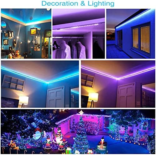 DAYBETTER LED Lights 65.6ft, 5050 RGB Led Strip Lights Flexible Color Changing - Image 4