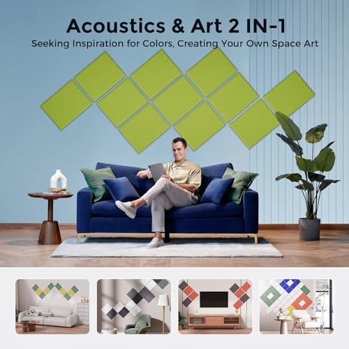 12 Pack Self-Adhesive Acoustic Panels, 2nd Generation Sound Absorbing Panel - Image 5