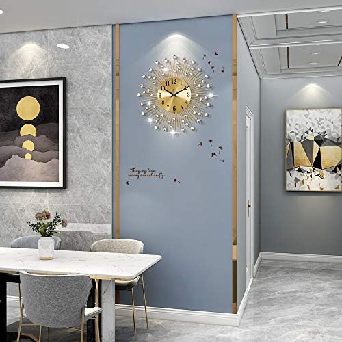 Large Wall Clocks for Living Room Decor Modern Gold Silent Clock - Image 2