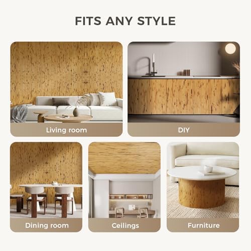 OUZUGIE 1 Pack 96x48 Inch Natural Bamboo Wall Panel - Image 4