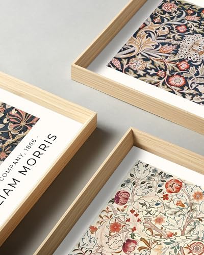 HesenDot William Morris Vintage Framed Wall Art, Floral Canvas Prints - Image 2