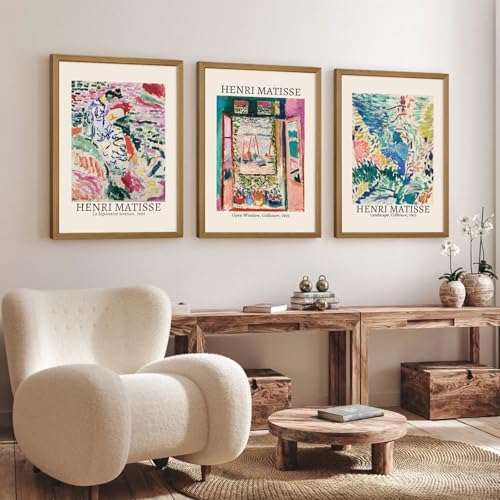 Henri Matisse Wall Art Set of 3 Matisse Poster Aesthetic Canvas Wall Art - Image 3