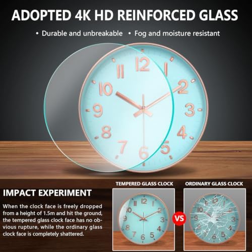 14Inch Silent Analog Wall Clock Non Ticking Clocks - Image 5