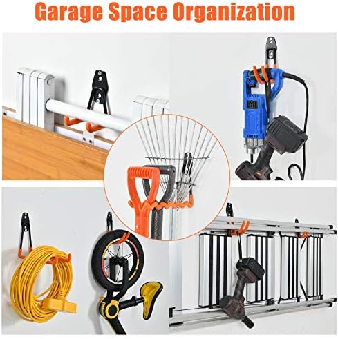 AOBEN 24PCS Garage Hooks, Heavy Duty Double Garage Hanger Organizer Wall Mount - Image 3