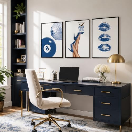 YZLYAD Blue Trendy Posters Wall Art, Modern Stylish Wall Decor, 12x16 Inch - Image 4