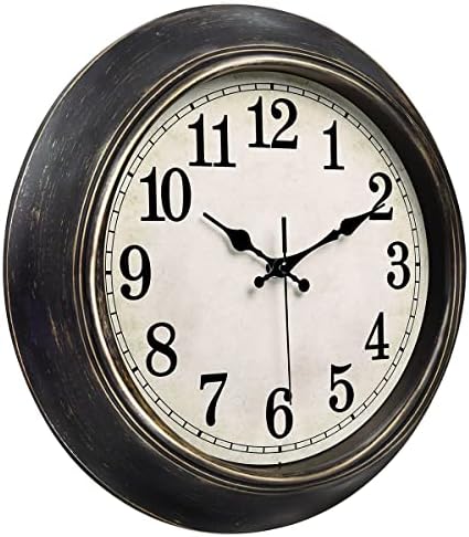 45MinST 14 Inches Retro Wall Clock, Silent Non Ticking Battery Operated Movement - Image 2