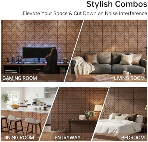 Mollywell Acoustic Wall Panels, 16 Pack, 12x12 in - Image 6