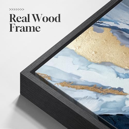 Extra Large Framed Navy Blue Abstract Wall Art - Image 5