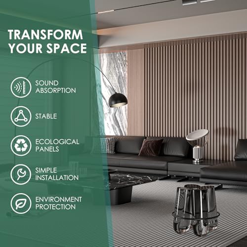 VallisCo 4-Piece Wood Slat Acoustic Panels - Image 4