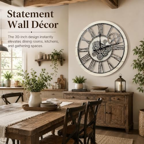 The B-Style Large Wall Clock 36 inch/90cm Desert Beige and Bronze - Image 7