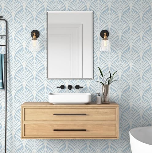 Hopepak Blue Peel and Stick Wallpaper Self Adhesive Removable Wall Paper - Image 3