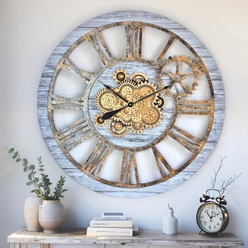 ImprovingLife The Gears Clock 36'' Inch Real Moving Gear Wall Clock Vintage by THEGEARSCLOCK