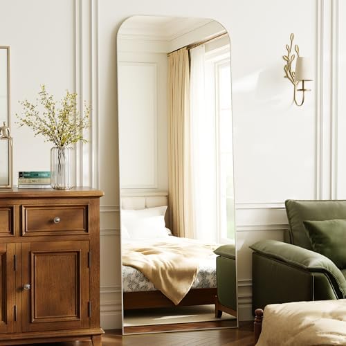 Arched Floor Length Mirror 56"x21" Matte Silver - Image 6
