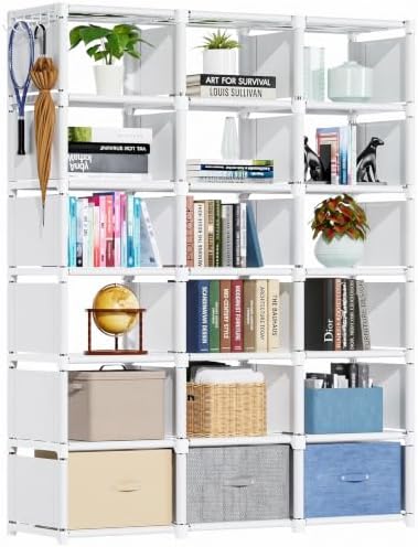 18 Cube Storage Organizer Closet, Metal Book Shelf by Mavivegue