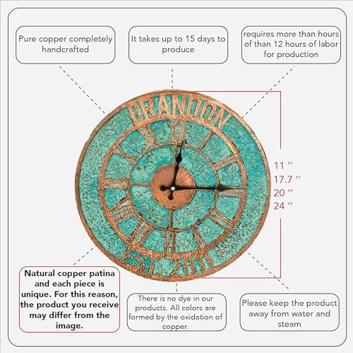 Handmade Copper Wall Clock Artisan Touch in Every Piece - Image 2