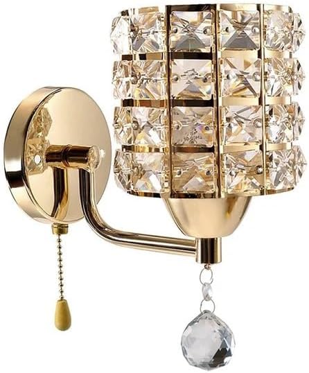 Modern Luxury Gold Crystal Wall Sconces Set of 2, Hardwired Lights Standard E26 - Image 7