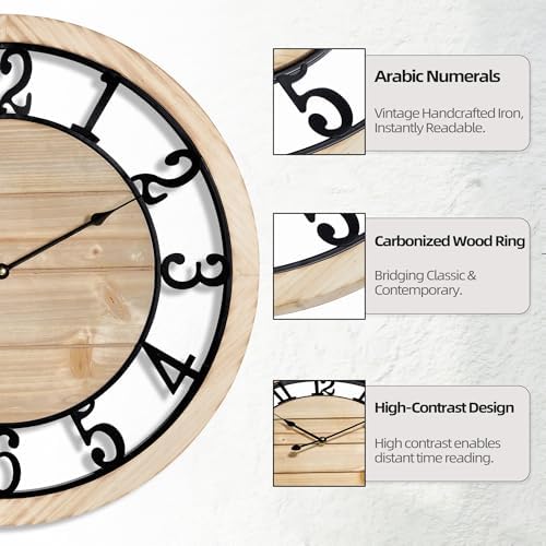 LEIKE 20 Inch Large Wall Clock - Image 2