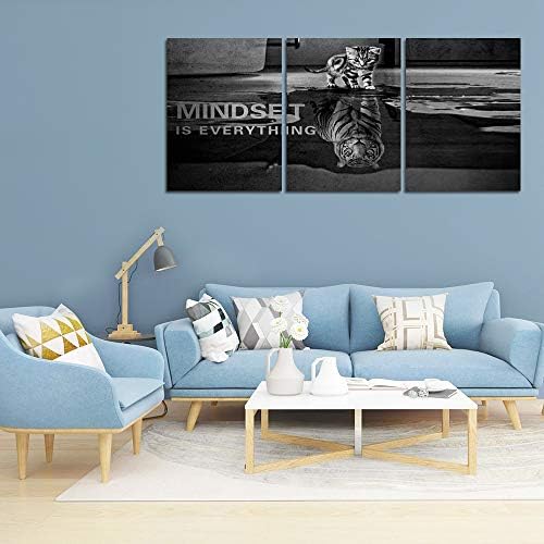 Motivational Canvas Print Wall Art Cat Poster Positive Decor 3 Pieces - Image 5