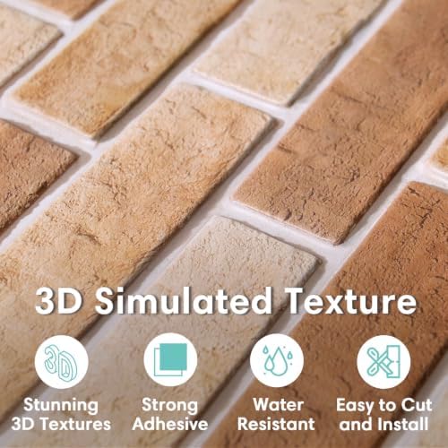 Commomy 3D Faux Brick Peel and Stick Wall Sticker - Image 2