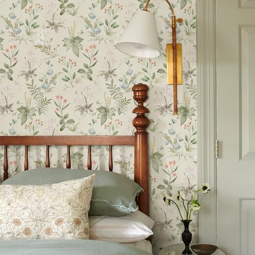 Simon&Siff Vintage Floral Peel and Stick Wallpaper 17.3" x 480" - Image 4