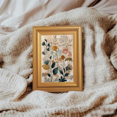 EJPFOGV Vintage Boho Floral Botanical Framed Canvas Wall Art 8x10 inches - Image 3