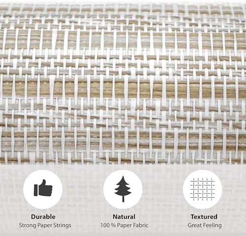 Ansehan Wallcovering W905 Awning Collection 36" W x 8 Yard L, Natural Paper - Image 5