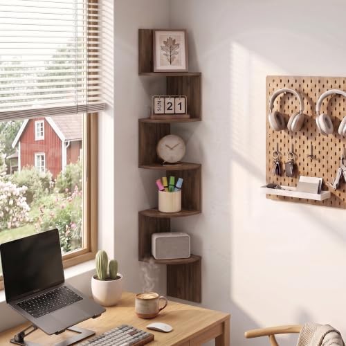Furinno Rossi 5-Tier Corner Floating Book Shelves - Image 2