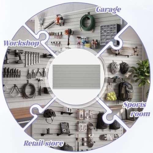 SMARTSTANDARD PVC Slatwall Panel 4x8 FT, PVC Garage Wall Organizer System - Image 2