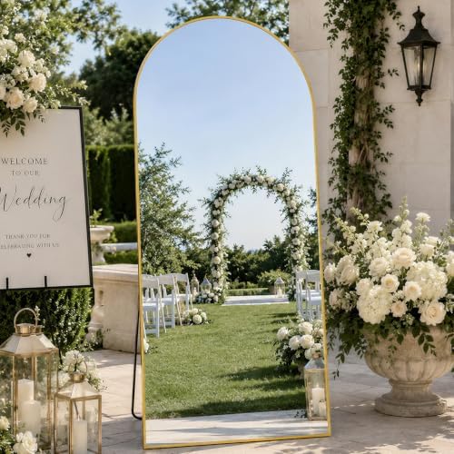 Koonmi 67x30 Arched Full Length Mirror, Floor Mirror - Image 3
