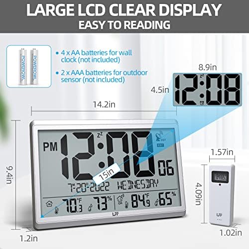 LFF Atomic Clock/Never Needs Setting, Digital Wall Clock - Image 4