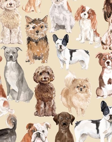 Peel & Stick Waterproof Vinyl Wallpaper Animal- Dog & Camper Themes, Removable by Baolanzw
